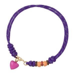 Roxanne Assoulin The Super Size Happy Cord Necklace with magenta charm